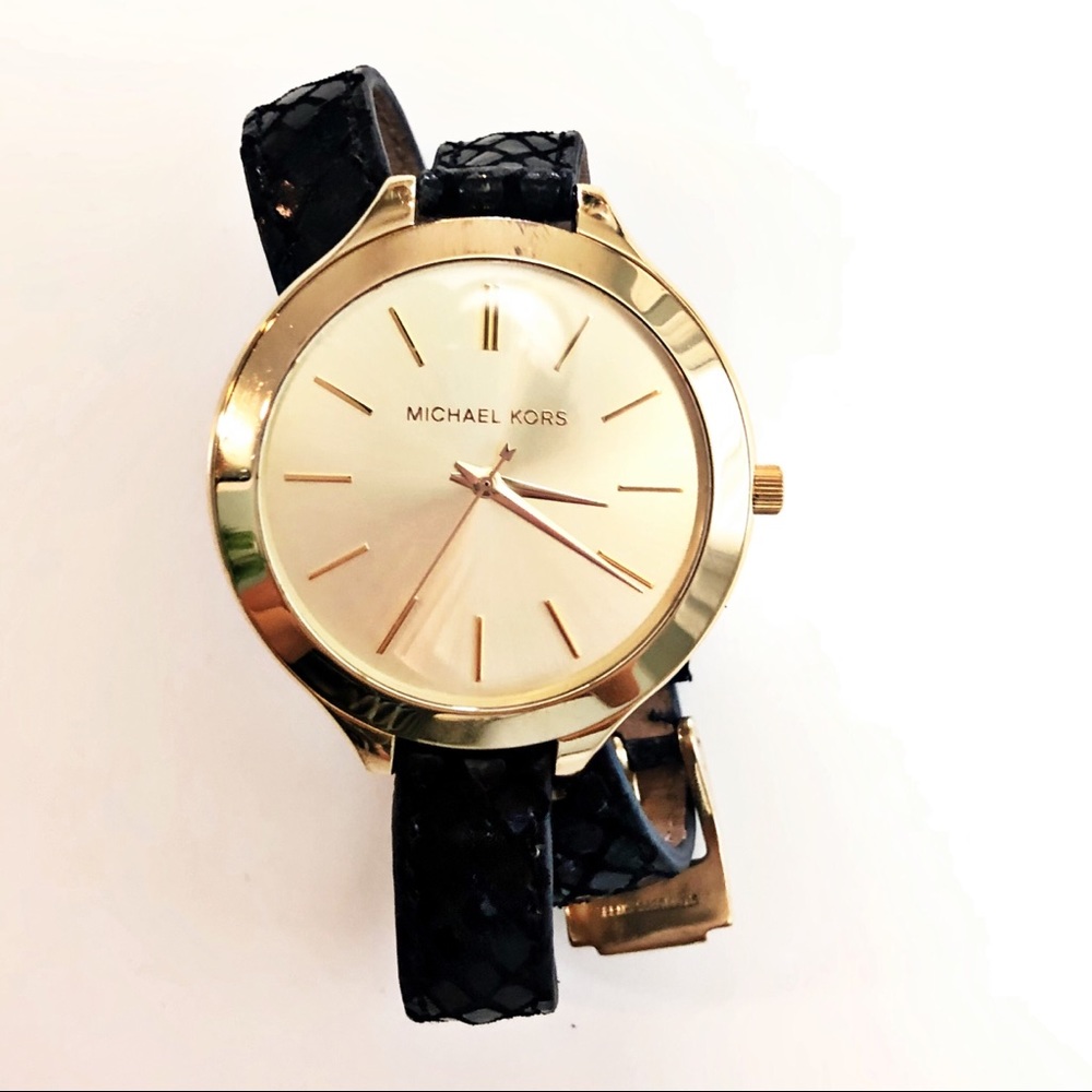 Michael Kors Snakeskin Wrap Watch